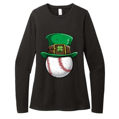 Baseball St Patricks Day Ball Leprechaun Catcher Gift Womens CVC Long Sleeve Shirt