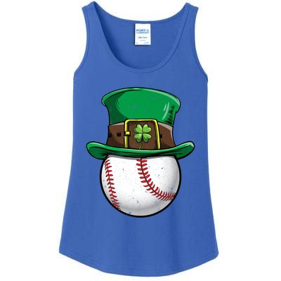 Baseball St Patricks Day Ball Leprechaun Catcher Gift Ladies Essential Tank