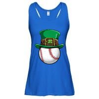 Baseball St Patricks Day Ball Leprechaun Catcher Gift Ladies Essential Flowy Tank