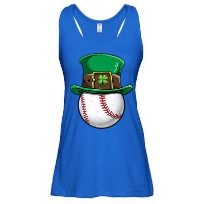 Baseball St Patricks Day Ball Leprechaun Catcher Gift Ladies Essential Flowy Tank