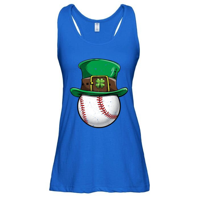 Baseball St Patricks Day Ball Leprechaun Catcher Gift Ladies Essential Flowy Tank