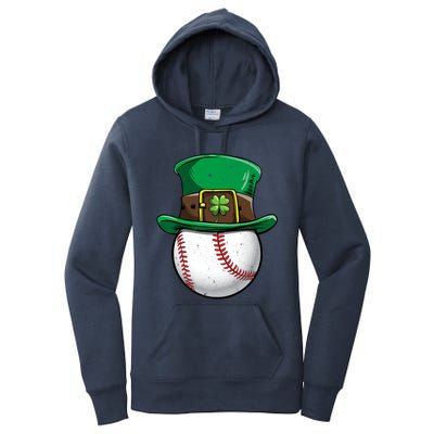 Baseball St Patricks Day Ball Leprechaun Catcher Gift Women's Pullover Hoodie