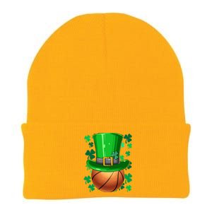 Basketball St Patrick's Day Irish Basketball Leprechaun Hat Gift Knit Cap Winter Beanie