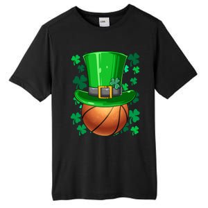 Basketball St Patrick's Day Irish Basketball Leprechaun Hat Gift Tall Fusion ChromaSoft Performance T-Shirt