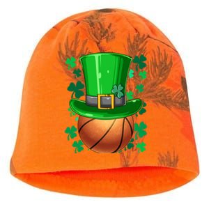 Basketball St Patrick's Day Irish Basketball Leprechaun Hat Gift Kati - Camo Knit Beanie