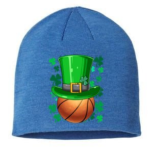 Basketball St Patrick's Day Irish Basketball Leprechaun Hat Gift Sustainable Beanie