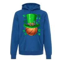 Basketball St Patrick's Day Irish Basketball Leprechaun Hat Gift Premium Hoodie