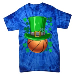 Basketball St Patrick's Day Irish Basketball Leprechaun Hat Gift Tie-Dye T-Shirt