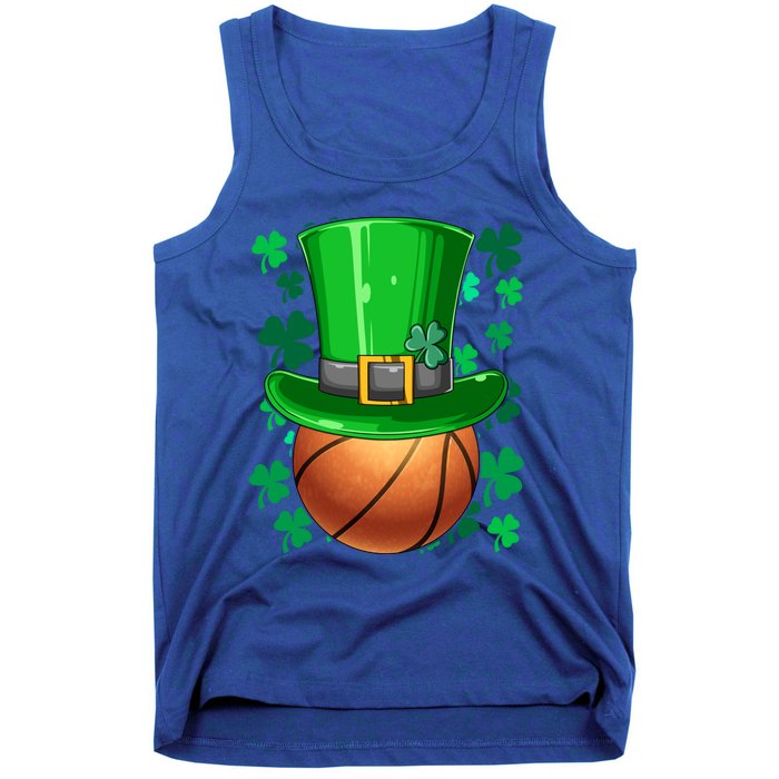 Basketball St Patrick's Day Irish Basketball Leprechaun Hat Gift Tank Top