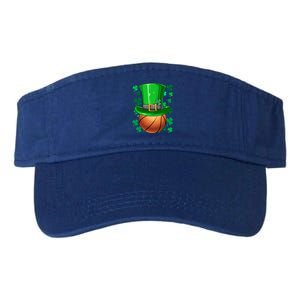 Basketball St Patrick's Day Irish Basketball Leprechaun Hat Gift Valucap Bio-Washed Visor