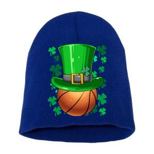 Basketball St Patrick's Day Irish Basketball Leprechaun Hat Gift Short Acrylic Beanie