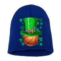 Basketball St Patrick's Day Irish Basketball Leprechaun Hat Gift Short Acrylic Beanie