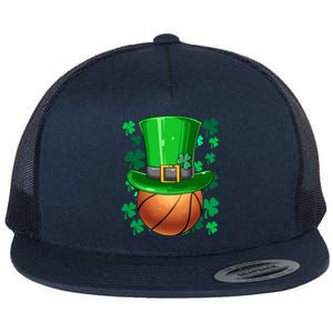 Basketball St Patrick's Day Irish Basketball Leprechaun Hat Gift Flat Bill Trucker Hat