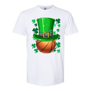 Basketball St Patrick's Day Irish Basketball Leprechaun Hat Gift Softstyle CVC T-Shirt