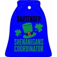 Bartender St Patricks Day Shenanigans Coordinator Gift Ceramic Bell Ornament