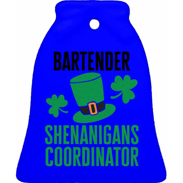 Bartender St Patricks Day Shenanigans Coordinator Gift Ceramic Bell Ornament