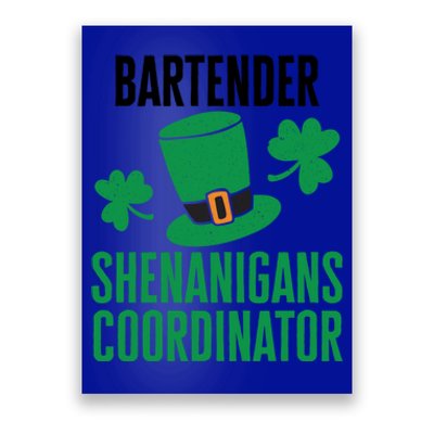 Bartender St Patricks Day Shenanigans Coordinator Gift Poster