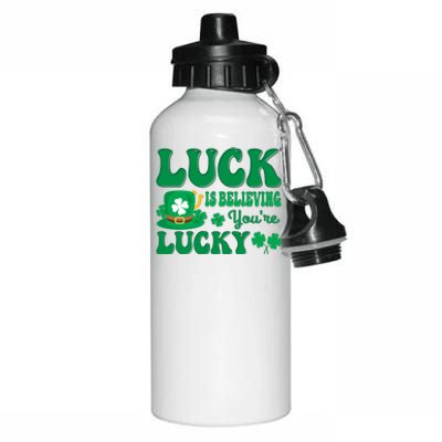 Believing St Patricks Day Gift Aluminum Water Bottle 