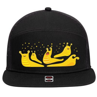 Banana Slug Party 7 Panel Mesh Trucker Snapback Hat