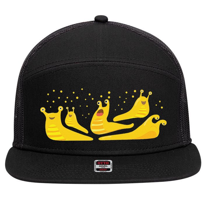 Banana Slug Party 7 Panel Mesh Trucker Snapback Hat