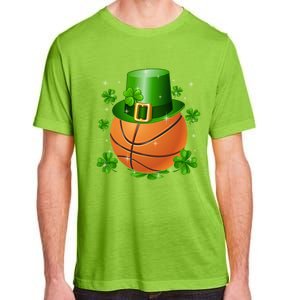 Basketball St Patrick's Day Leprechaun Shamrock Gift Adult ChromaSoft Performance T-Shirt