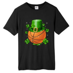 Basketball St Patrick's Day Leprechaun Shamrock Gift Tall Fusion ChromaSoft Performance T-Shirt