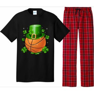 Basketball St Patrick's Day Leprechaun Shamrock Gift Pajama Set