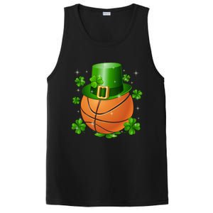 Basketball St Patrick's Day Leprechaun Shamrock Gift PosiCharge Competitor Tank