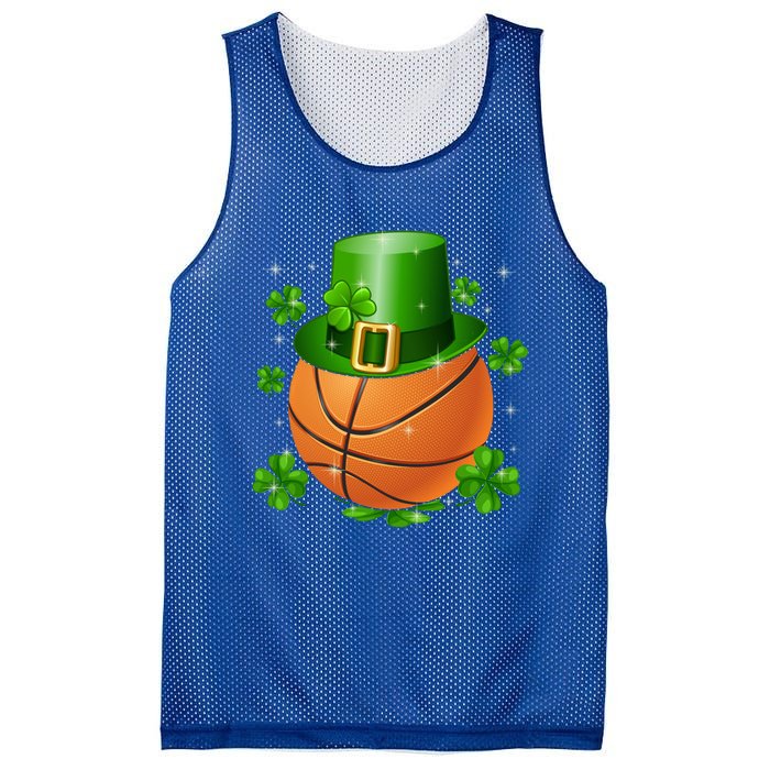 Basketball St Patrick's Day Leprechaun Shamrock Gift Mesh Reversible Basketball Jersey Tank