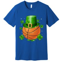 Basketball St Patrick's Day Leprechaun Shamrock Gift Premium T-Shirt