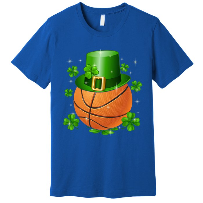 Basketball St Patrick's Day Leprechaun Shamrock Gift Premium T-Shirt