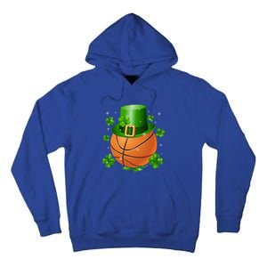 Basketball St Patrick's Day Leprechaun Shamrock Gift Tall Hoodie