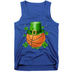 Basketball St Patrick's Day Leprechaun Shamrock Gift Tank Top