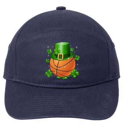 Basketball St Patrick's Day Leprechaun Shamrock Gift 7-Panel Snapback Hat