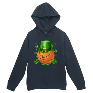 Basketball St Patrick's Day Leprechaun Shamrock Gift Urban Pullover Hoodie