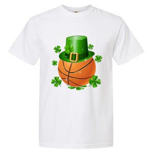 Basketball St Patrick's Day Leprechaun Shamrock Gift Garment-Dyed Heavyweight T-Shirt