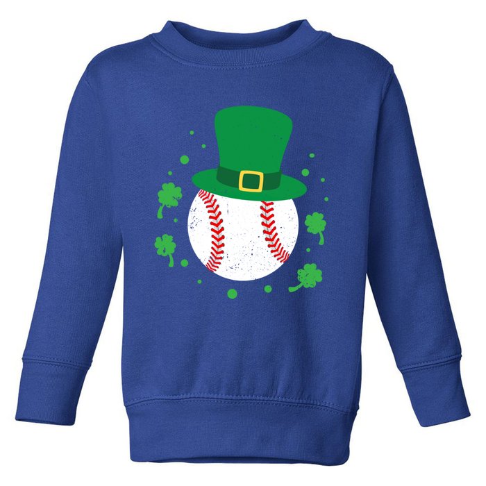 Baseball St Patricks Day Shamrock Gift Toddler Sweatshirt