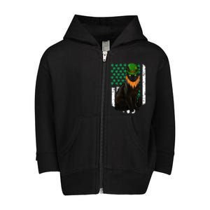 Bombay St Patricks Day Irish American Flag Gift Toddler Zip Fleece Hoodie