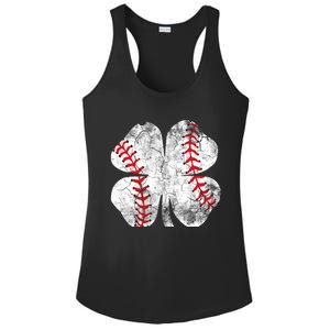 Baseball St Patricks Day Catcher Pitcher Shamrock Sports Cool Gift Ladies PosiCharge Competitor Racerback Tank