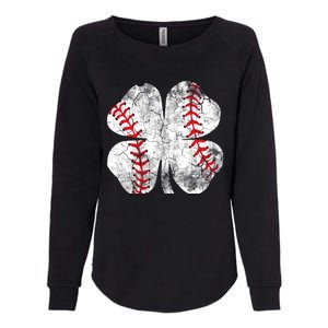 Baseball St Patricks Day Catcher Pitcher Shamrock Sports Cool Gift Womens California Wash Sweatshirt