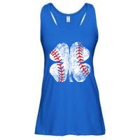 Baseball St Patricks Day Catcher Pitcher Shamrock Sports Cool Gift Ladies Essential Flowy Tank