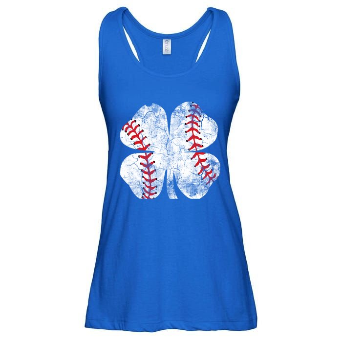 Baseball St Patricks Day Catcher Pitcher Shamrock Sports Cool Gift Ladies Essential Flowy Tank