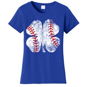 Baseball St Patricks Day Catcher Pitcher Shamrock Sports Cool Gift Women's T-Shirt