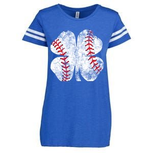 Baseball St Patricks Day Catcher Pitcher Shamrock Sports Cool Gift Enza Ladies Jersey Football T-Shirt