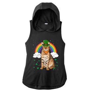 Bengal St Patricks Day Leprechaun Gift Ladies PosiCharge Tri-Blend Wicking Draft Hoodie Tank