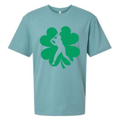 Baseball St Patricks Day Irish Catcher Pitcher Shamrock Gift Sueded Cloud Jersey T-Shirt