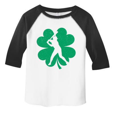 Baseball St Patricks Day Irish Catcher Pitcher Shamrock Gift Toddler Fine Jersey T-Shirt