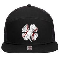 Baseball St Patricks Day, Shamrock, St Patricks Day, Funny St Patricks Day, 7 Panel Mesh Trucker Snapback Hat