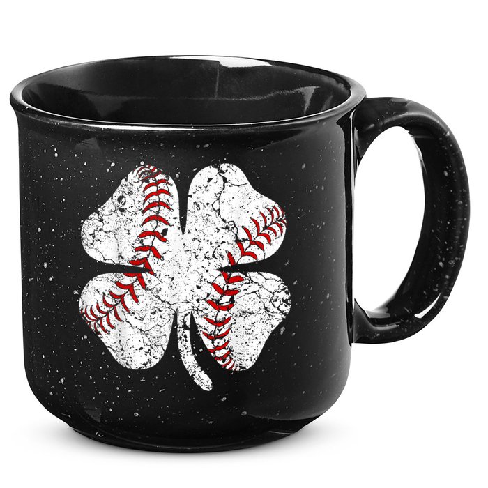 Baseball St Patricks Day, Shamrock, St Patricks Day, Funny St Patricks Day, 15oz Campfire Ceramic Mug