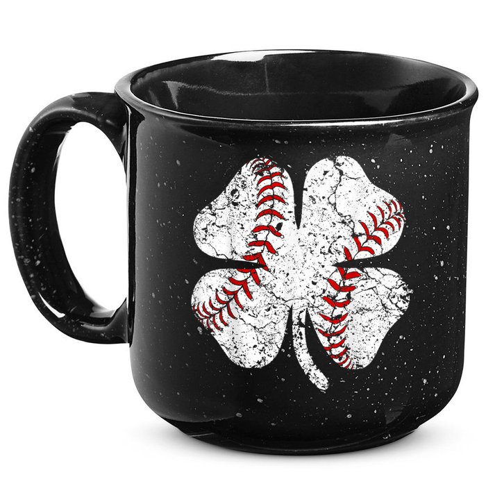 Baseball St Patricks Day, Shamrock, St Patricks Day, Funny St Patricks Day, 15oz Campfire Ceramic Mug